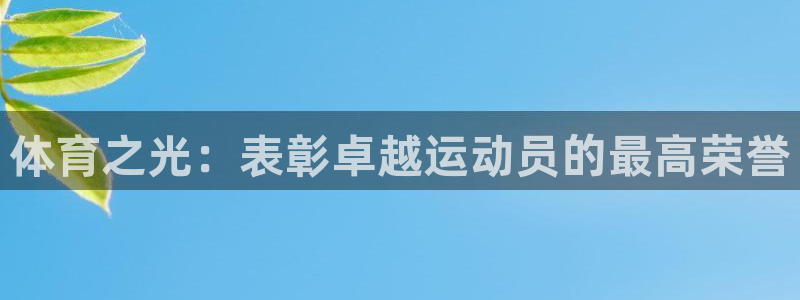 体育之光：表彰卓越运动员的最高荣誉