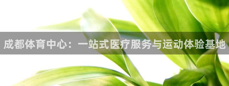 成都体育中心：一站式医疗服务与运动体验基地